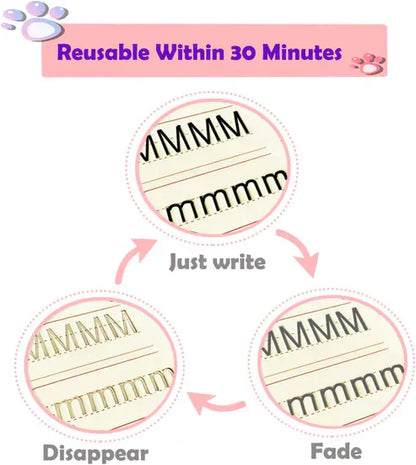 Original Sank Magic Practice Copybook (4 BOOKS,1 PEN,1 GRIP,10 REFILL)