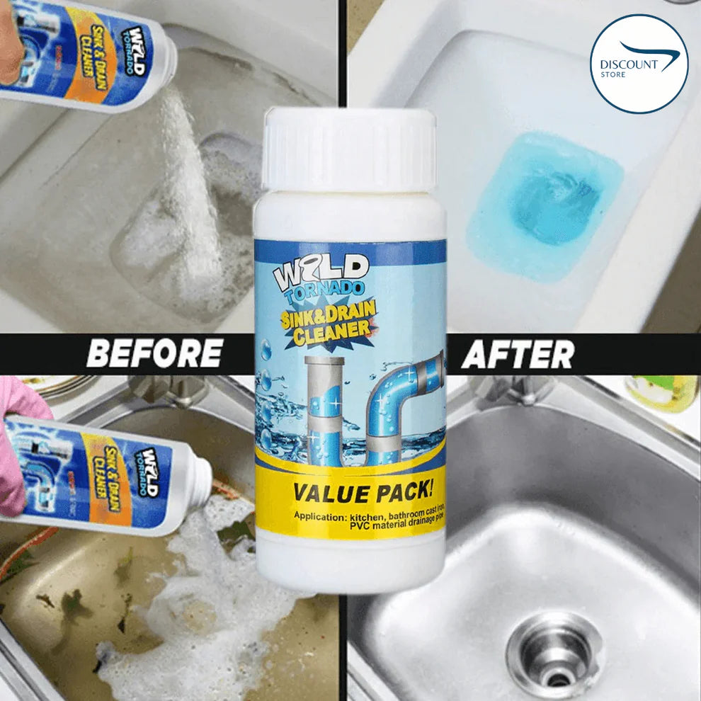 Ultimate Drain Cleaner Powder (200g) – Powerful Sink & Drain Blockage Remover for Kitchens and Bathrooms