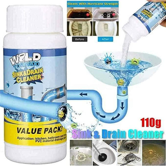 Ultimate Drain Cleaner Powder (200g) – Powerful Sink & Drain Blockage Remover for Kitchens and Bathrooms